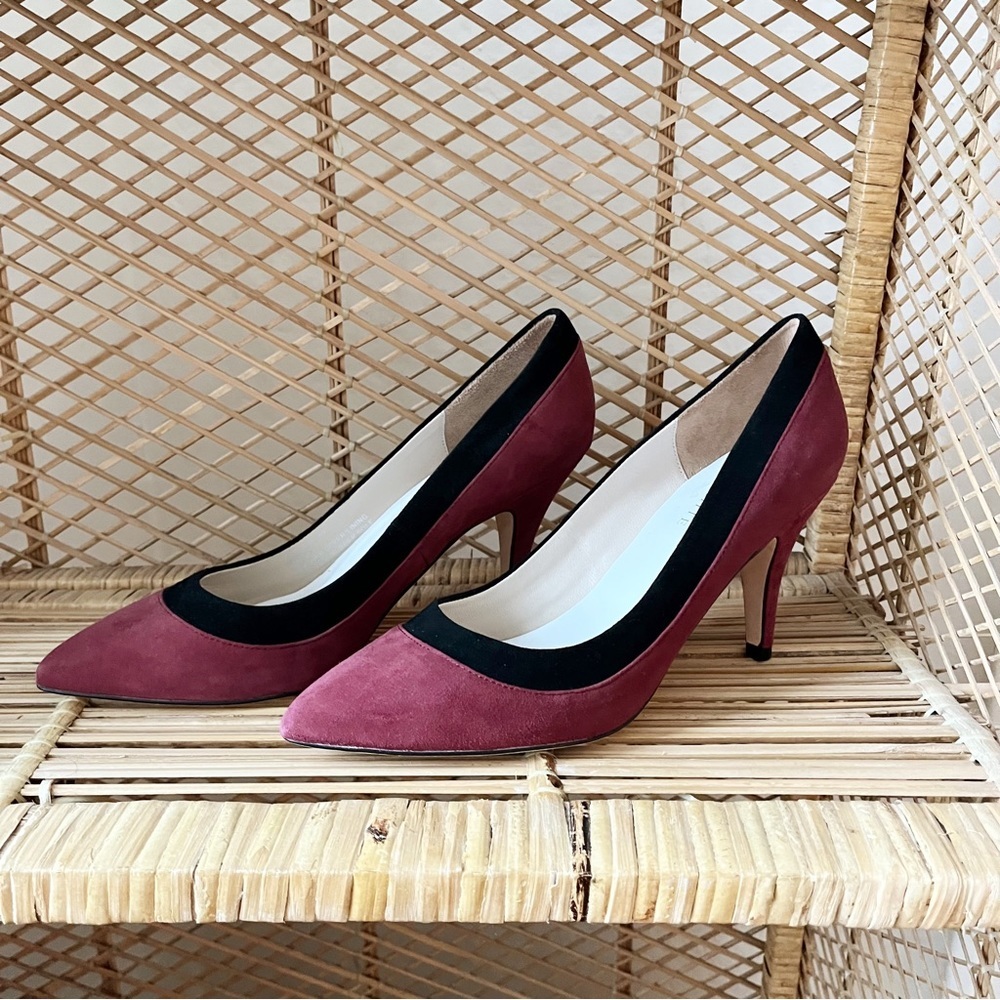 Ron white art marilyn suede leather heels pumps